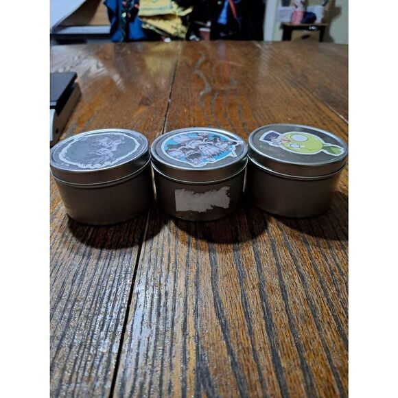 Lot 3 New Anime Hand Poured Soy Wax Candles in Tins - Picture 5 of 9